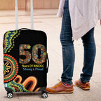 50 Years Of NAIDOC Luggage Cover Strong and Proud Aboriginal Dot Painting No3