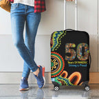 50 Years Of NAIDOC Luggage Cover Strong and Proud Aboriginal Dot Painting No3