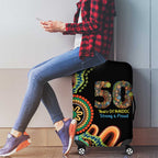 50 Years Of NAIDOC Luggage Cover Strong and Proud Aboriginal Dot Painting No3