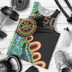50 Years Of NAIDOC Men Tank Top Strong and Proud Aboriginal Dot Painting No3