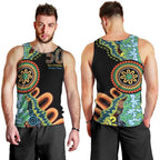 50 Years Of NAIDOC Men Tank Top Strong and Proud Aboriginal Dot Painting No3