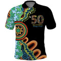 50 Years Of NAIDOC Polo Shirt Strong and Proud Aboriginal Dot Painting No3