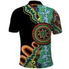 50 Years Of NAIDOC Polo Shirt Strong and Proud Aboriginal Dot Painting No3