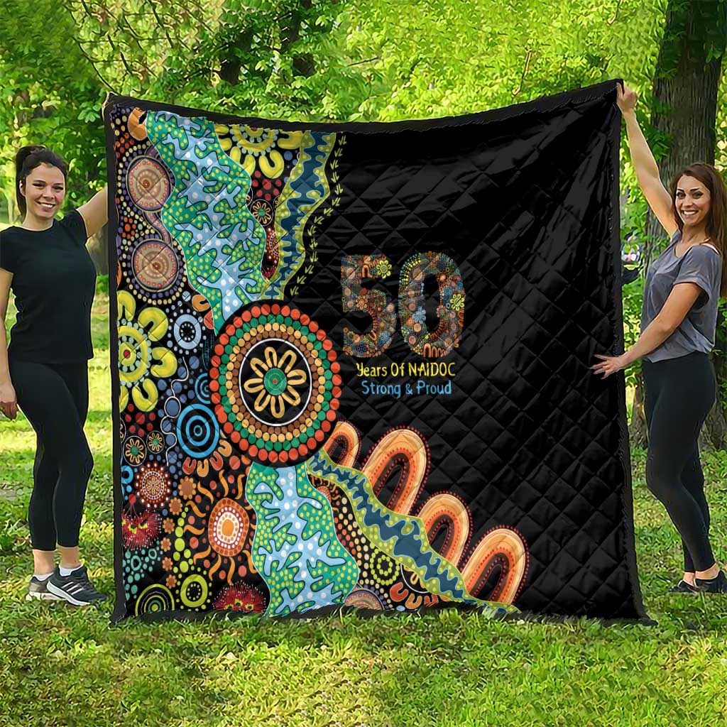 50 Years Of NAIDOC Quilt Strong and Proud Aboriginal Dot Painting No3