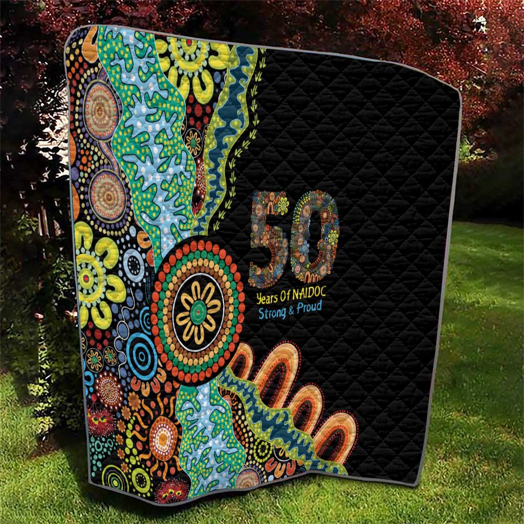 50 Years Of NAIDOC Quilt Strong and Proud Aboriginal Dot Painting No3