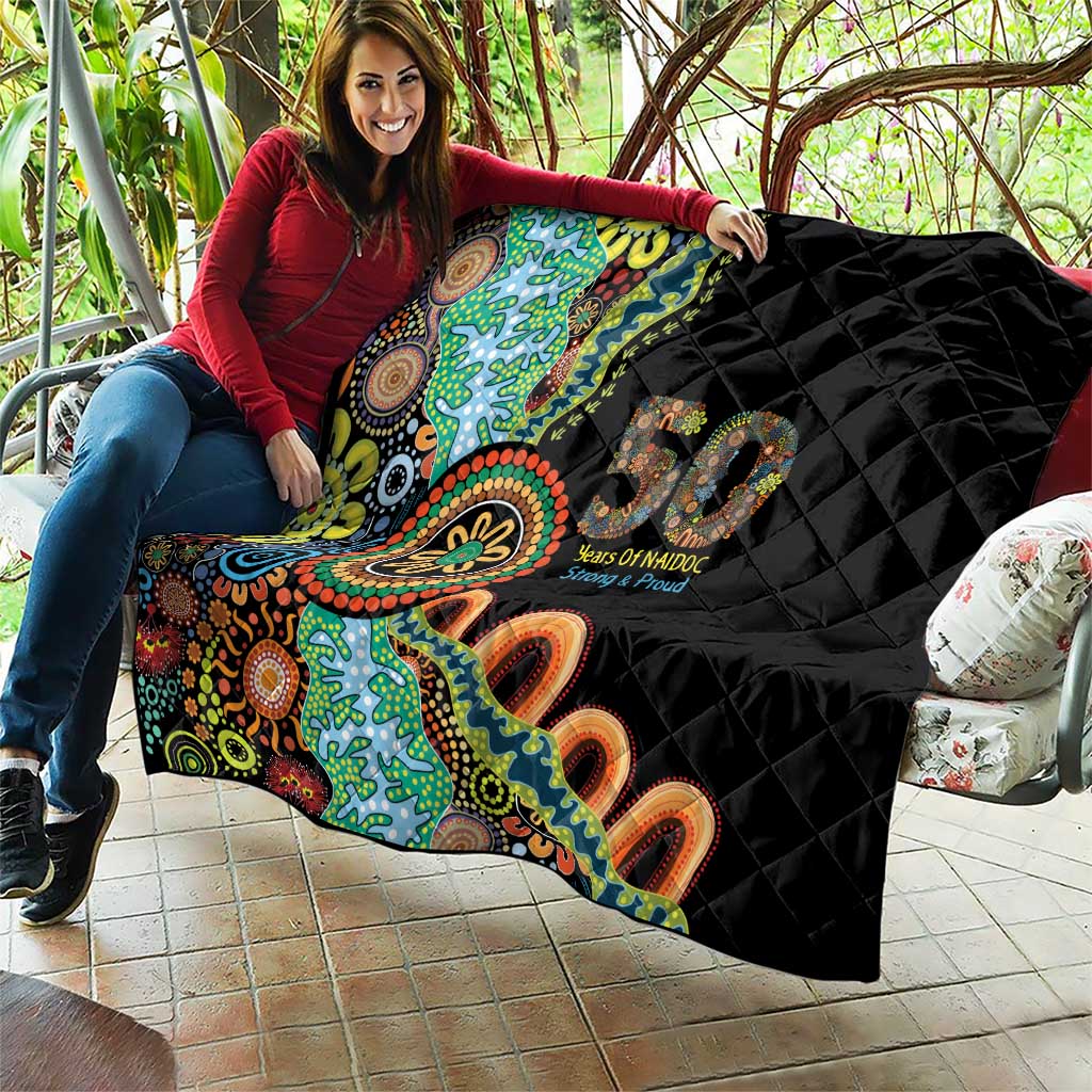 50 Years Of NAIDOC Quilt Strong and Proud Aboriginal Dot Painting No3