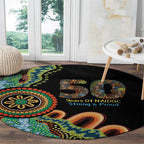 50 Years Of NAIDOC Round Carpet Strong and Proud Aboriginal Dot Painting No3