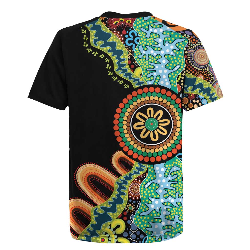 50 Years Of NAIDOC Rugby Jersey Strong and Proud Aboriginal Dot Painting No3