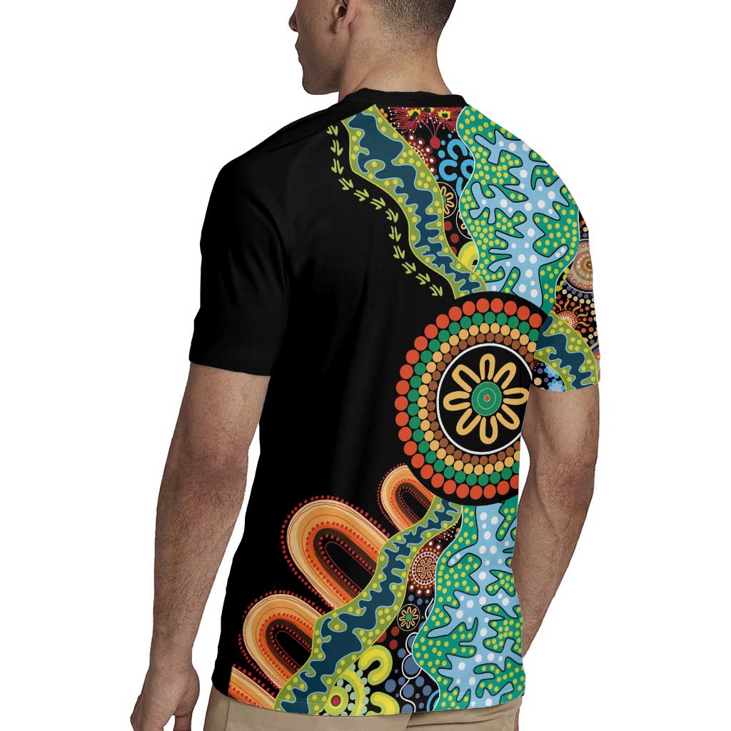 50 Years Of NAIDOC Rugby Jersey Strong and Proud Aboriginal Dot Painting No3