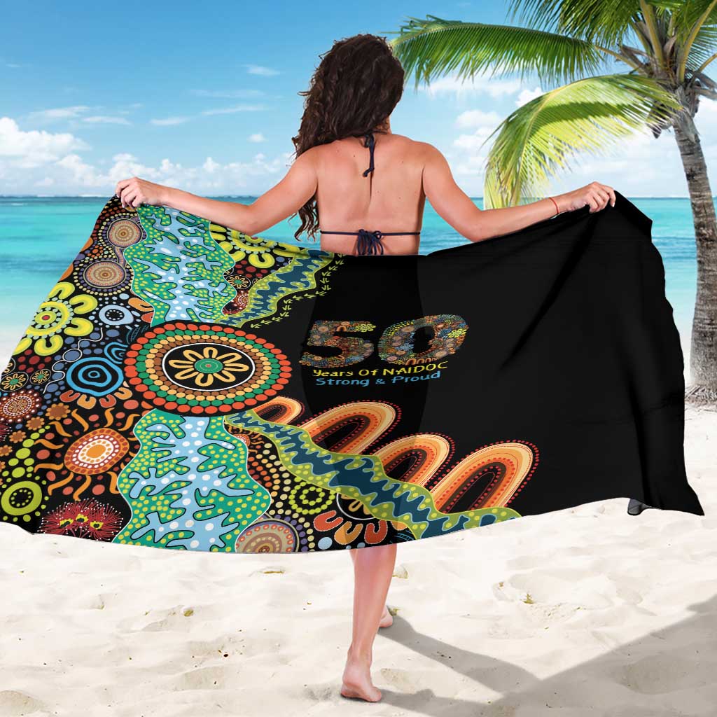 50 Years Of NAIDOC Sarong Strong and Proud Aboriginal Dot Painting No3