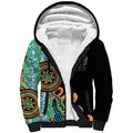 50 Years Of NAIDOC Sherpa Hoodie Strong and Proud Aboriginal Dot Painting No3