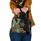 50 Years Of NAIDOC Shoulder Handbag Strong and Proud Aboriginal Dot Painting No3