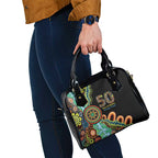 50 Years Of NAIDOC Shoulder Handbag Strong and Proud Aboriginal Dot Painting No3
