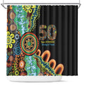 50 Years Of NAIDOC Shower Curtain Strong and Proud Aboriginal Dot Painting No3