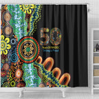 50 Years Of NAIDOC Shower Curtain Strong and Proud Aboriginal Dot Painting No3
