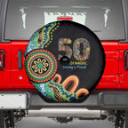50 Years Of NAIDOC Spare Tire Cover Strong and Proud Aboriginal Dot Painting No3