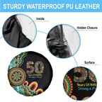 50 Years Of NAIDOC Spare Tire Cover Strong and Proud Aboriginal Dot Painting No3