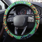 50 Years Of NAIDOC Steering Wheel Cover Strong and Proud Aboriginal Dot Painting No3