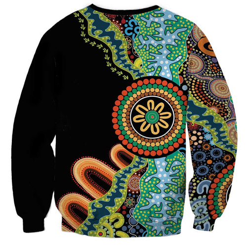 50 Years Of NAIDOC Sweatshirt Strong and Proud Aboriginal Dot Painting No3