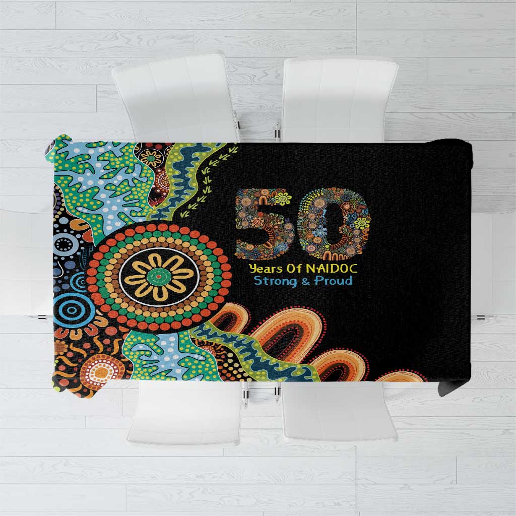 50 Years Of NAIDOC Tablecloth Strong and Proud Aboriginal Dot Painting No3