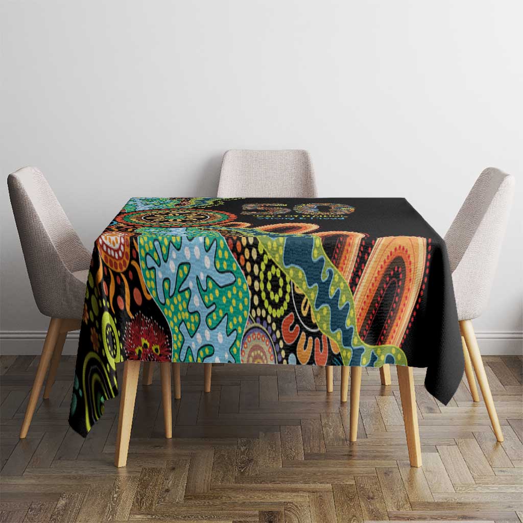 50 Years Of NAIDOC Tablecloth Strong and Proud Aboriginal Dot Painting No3