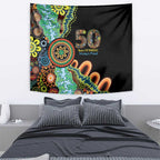 50 Years Of NAIDOC Tapestry Strong and Proud Aboriginal Dot Painting No3