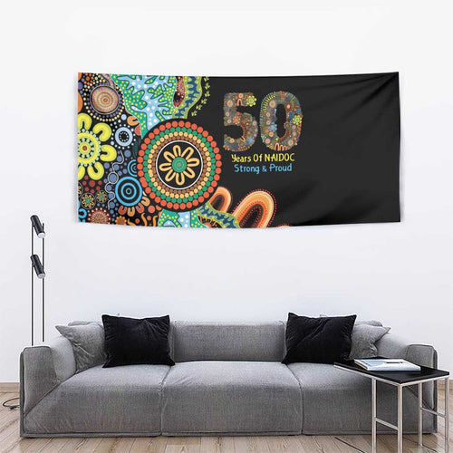 50 Years Of NAIDOC Tapestry Strong and Proud Aboriginal Dot Painting No3