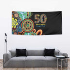 50 Years Of NAIDOC Tapestry Strong and Proud Aboriginal Dot Painting No3