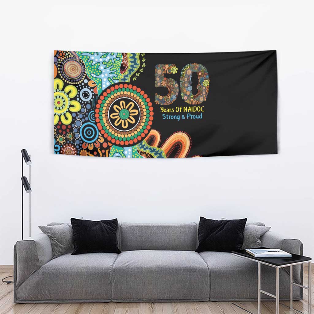 50 Years Of NAIDOC Tapestry Strong and Proud Aboriginal Dot Painting No3