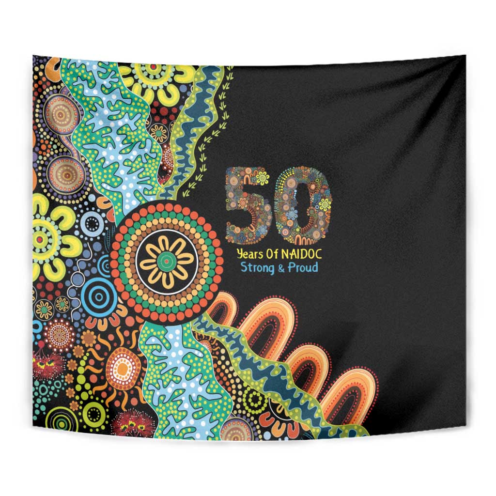 50 Years Of NAIDOC Tapestry Strong and Proud Aboriginal Dot Painting No3