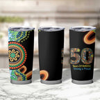50 Years Of NAIDOC Tumbler Cup Strong and Proud Aboriginal Dot Painting No3