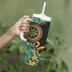 50 Years Of NAIDOC Tumbler With Handle Strong and Proud Aboriginal Dot Painting No3