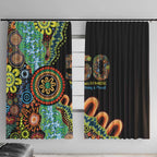 50 Years Of NAIDOC Window Curtain Strong and Proud Aboriginal Dot Painting No3