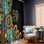 50 Years Of NAIDOC Window Curtain Strong and Proud Aboriginal Dot Painting No3