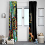 50 Years Of NAIDOC Window Curtain Strong and Proud Aboriginal Dot Painting No3