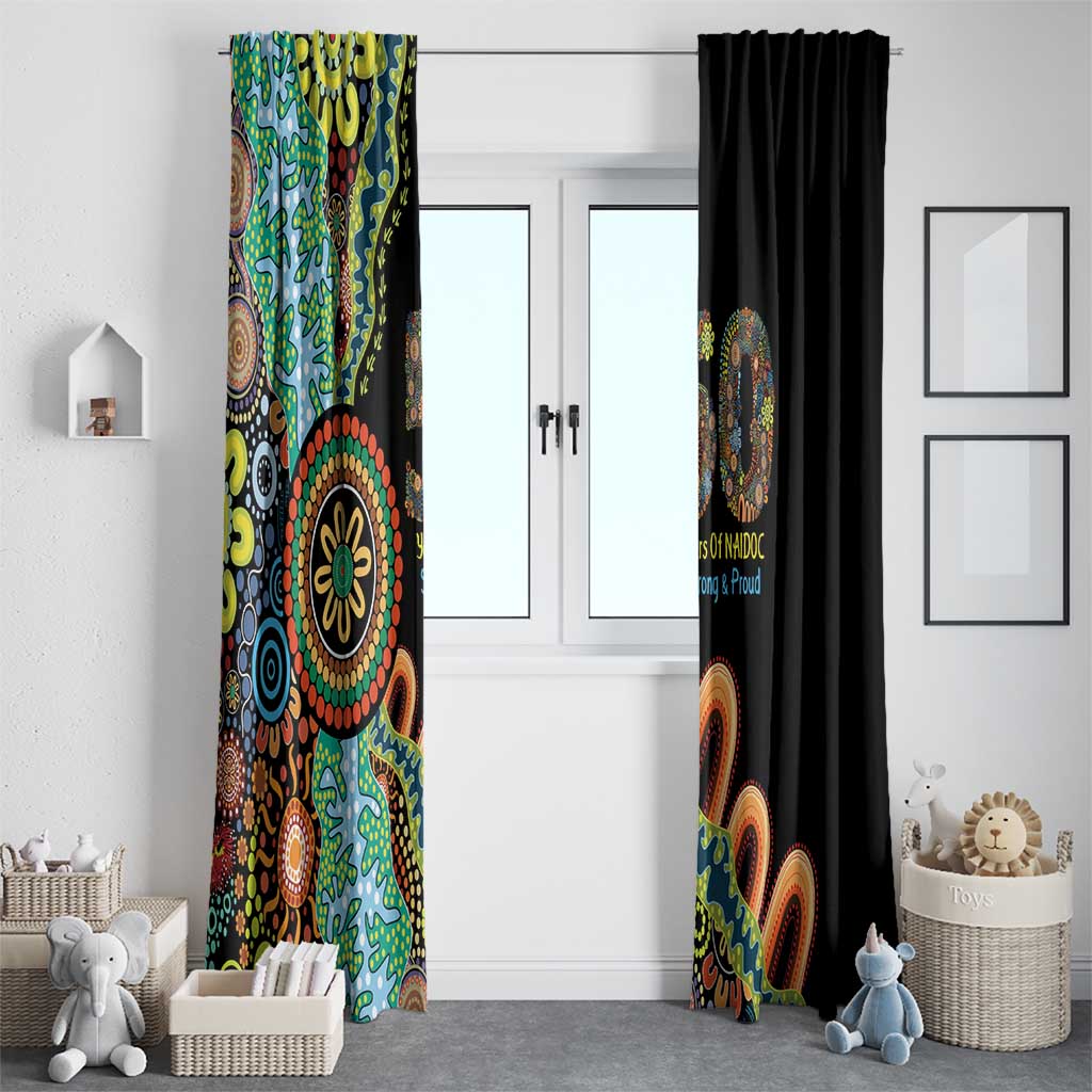 50 Years Of NAIDOC Window Curtain Strong and Proud Aboriginal Dot Painting No3