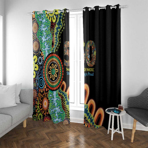 50 Years Of NAIDOC Window Curtain Strong and Proud Aboriginal Dot Painting No3