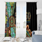50 Years Of NAIDOC Window Curtain Strong and Proud Aboriginal Dot Painting No3