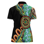50 Years Of NAIDOC Women Polo Shirt Strong and Proud Aboriginal Dot Painting No3