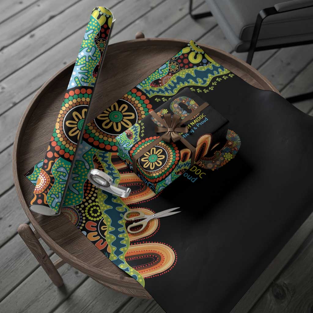 50 Years Of NAIDOC Wrapping Paper Strong and Proud Aboriginal Dot Painting No3 - Aussie Hoodie