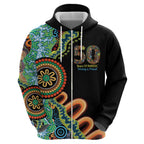 50 Years Of NAIDOC Zip Hoodie Strong and Proud Aboriginal Dot Painting No3