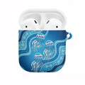 Aboriginal Ocean Jellyfish AirPods Case Dot Art Dreamtime Style