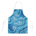 Aboriginal Ocean Jellyfish Apron Dot Art Dreamtime Style