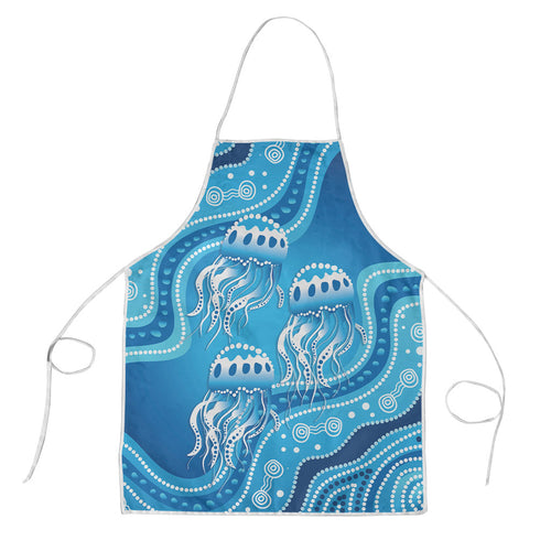 Aboriginal Ocean Jellyfish Apron Dot Art Dreamtime Style
