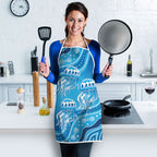 Aboriginal Ocean Jellyfish Apron Dot Art Dreamtime Style