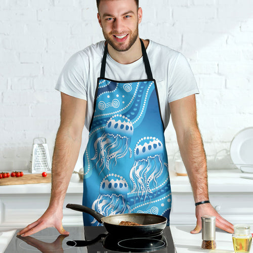 Aboriginal Ocean Jellyfish Apron Dot Art Dreamtime Style