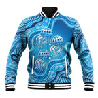 Aboriginal Ocean Jellyfish Baseball Jacket Dot Art Dreamtime Style