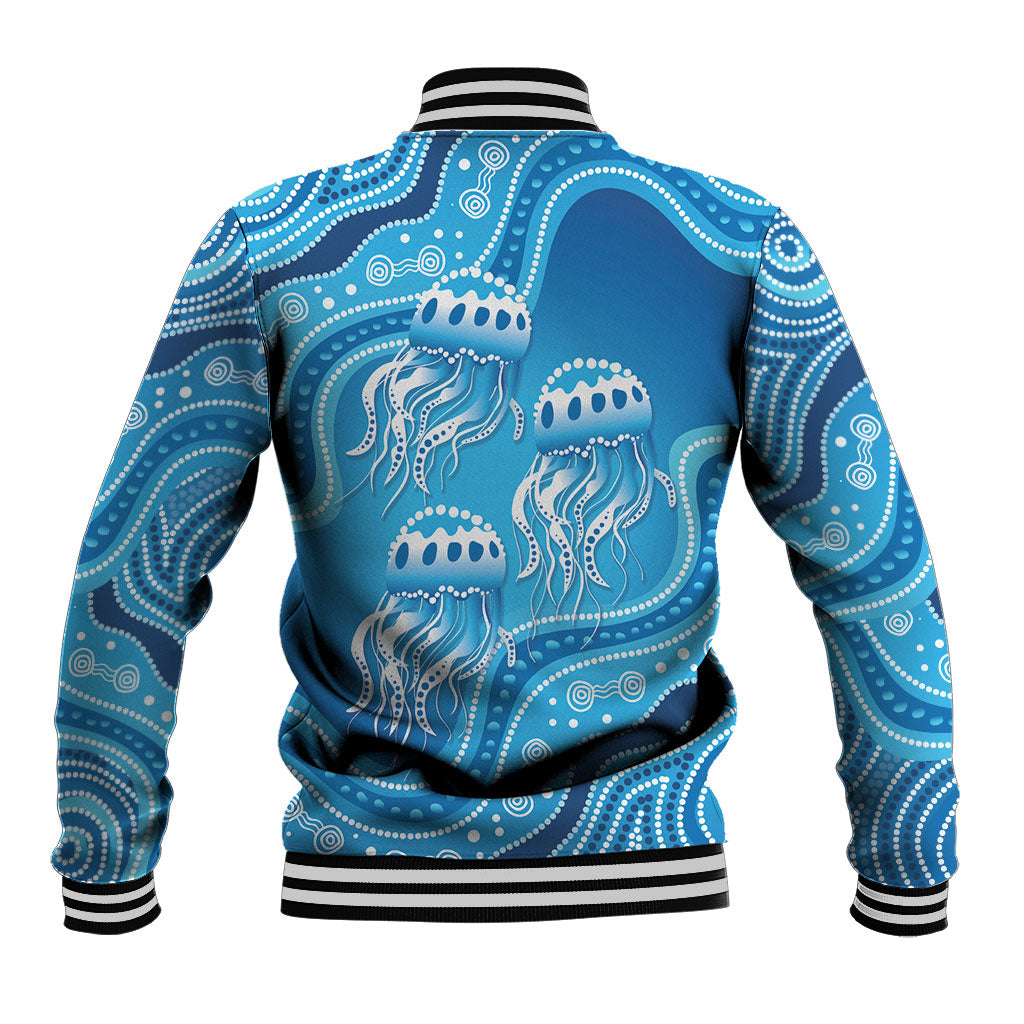 Aboriginal Ocean Jellyfish Baseball Jacket Dot Art Dreamtime Style