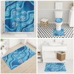 Aboriginal Ocean Jellyfish Bathroom Set Dot Art Dreamtime Style