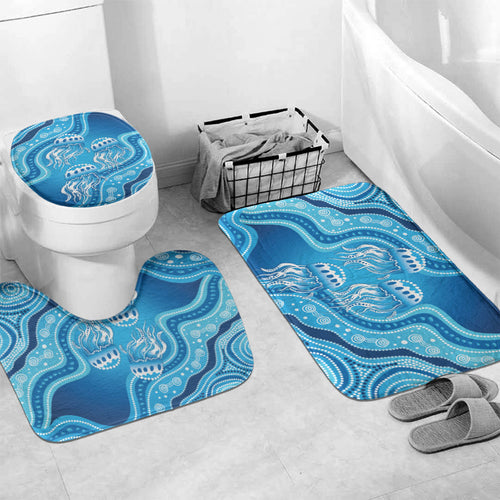 Aboriginal Ocean Jellyfish Bathroom Set Dot Art Dreamtime Style